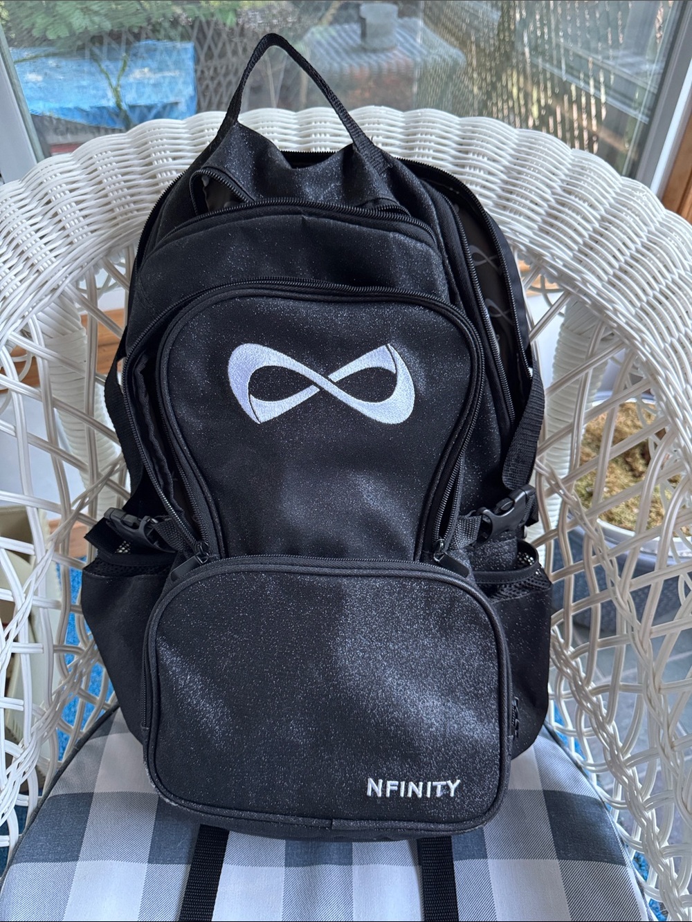 🎉NFINITY Black Backpack with White Logo🎉
